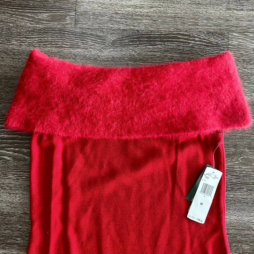 Vintage Lauren Ralph Lauren Angora Wool Off Shoulder Knit Gown Deadstock NWT - Picture 2 of 16